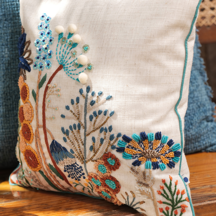 Embroidered Turquoise - Blue