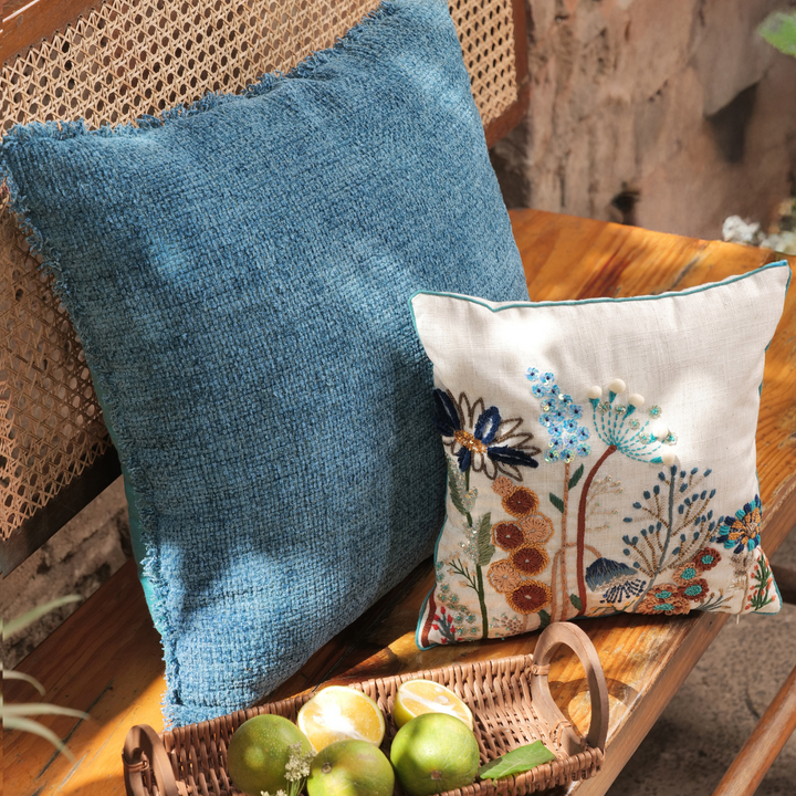 Embroidered Turquoise - Blue