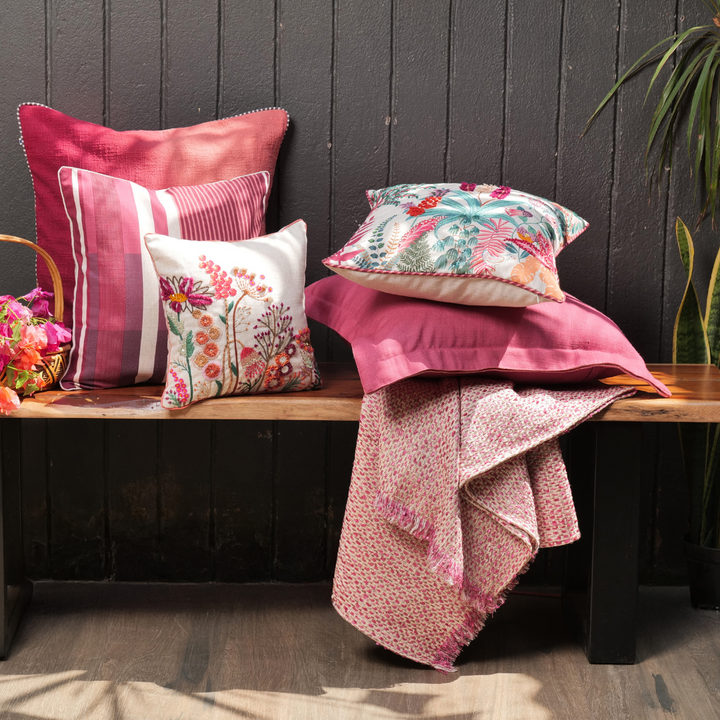 Embroidered Fuchsia - Pink