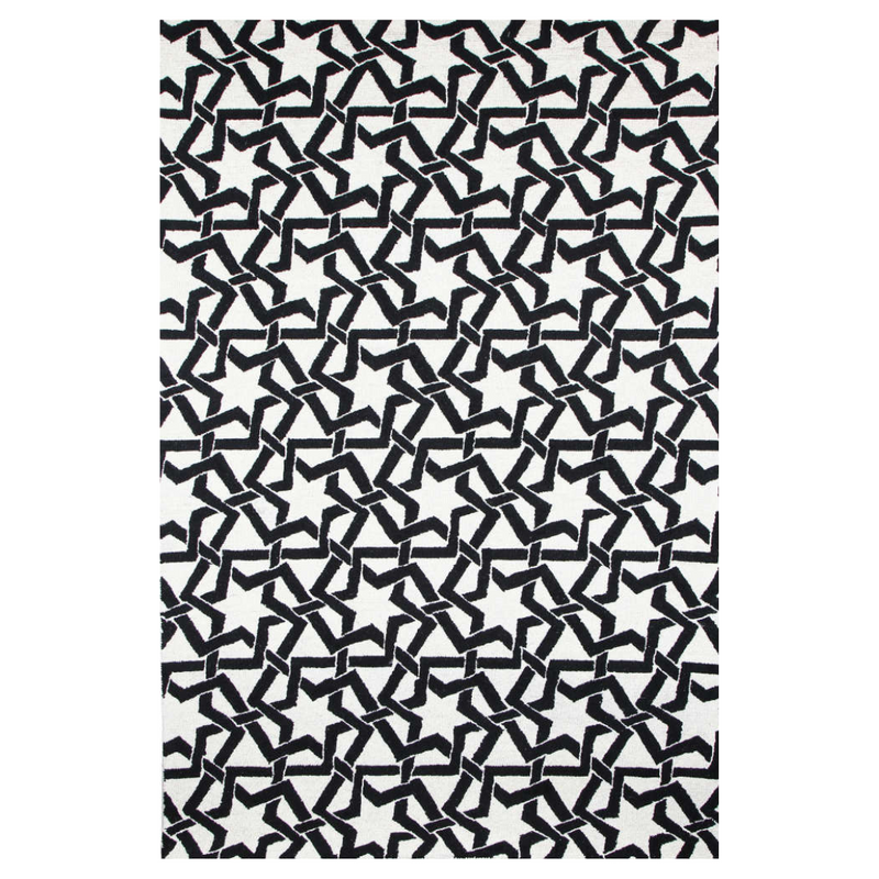 BLACK AND WHITE DIP DYED CARPET