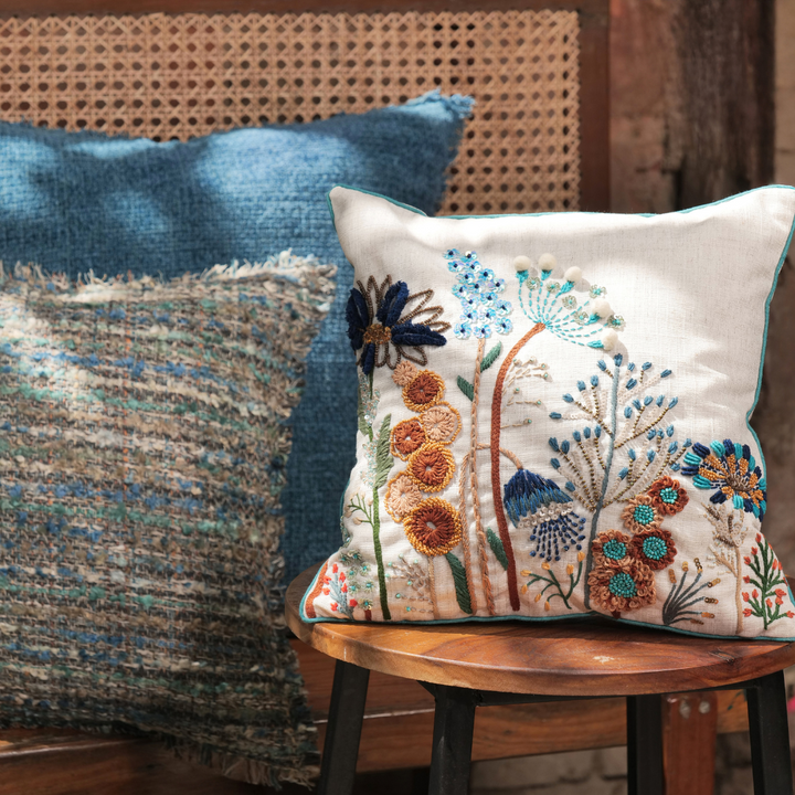 Embroidered Turquoise - Blue