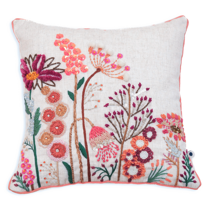 Embroidered Fuchsia - Pink