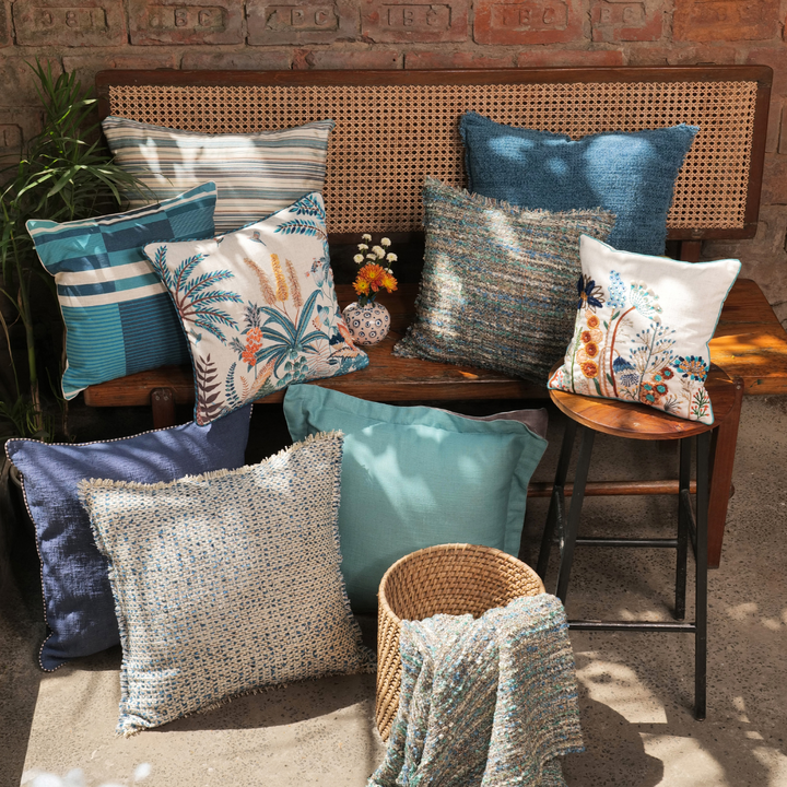 Embroidered Turquoise - Blue