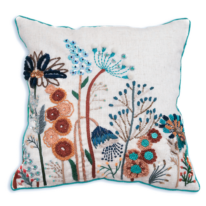 Embroidered Turquoise - Blue