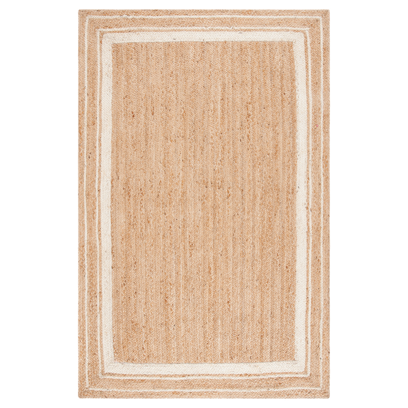 NATURAL AND IVORY JUTE DHURRIE