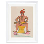 a wrestler, seated Art Print