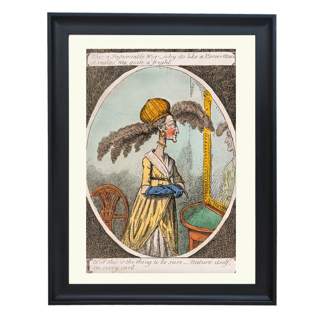 The Fashionable Wig – A Frightful Trend Art Print