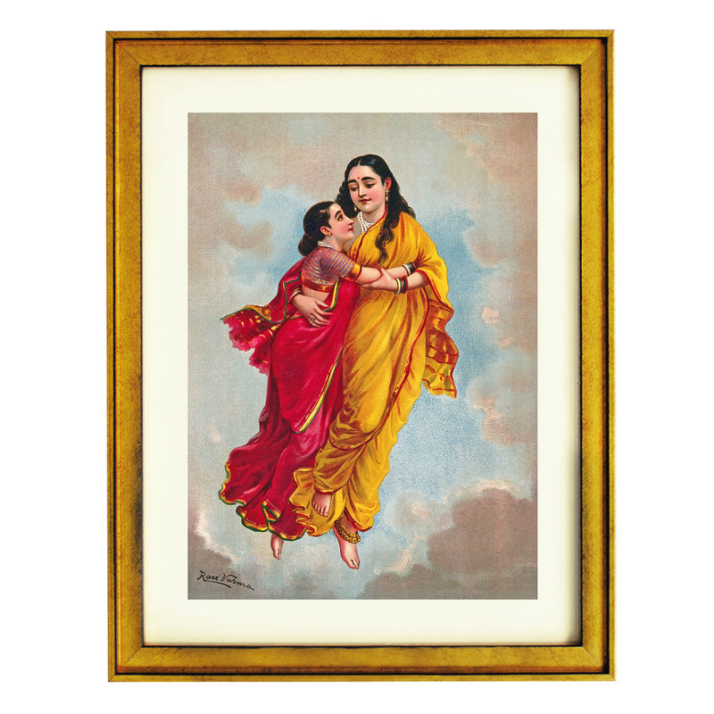 Menaka and Shakuntala Ascending Art Print