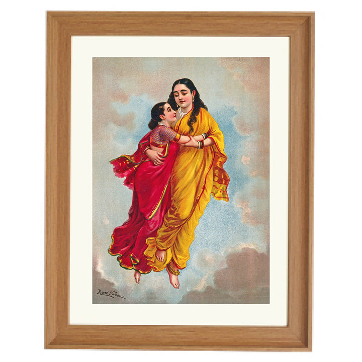Menaka and Shakuntala Ascending Art Print