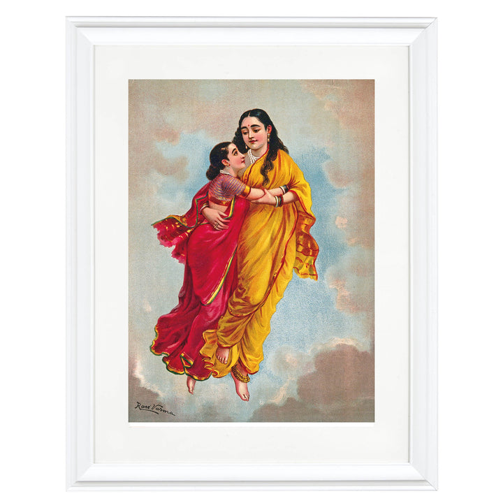 Menaka and Shakuntala Ascending Art Print