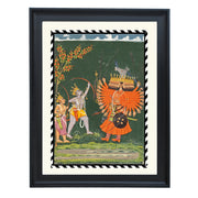 Rama and Lakshmana Fighting Ravana Art Print
