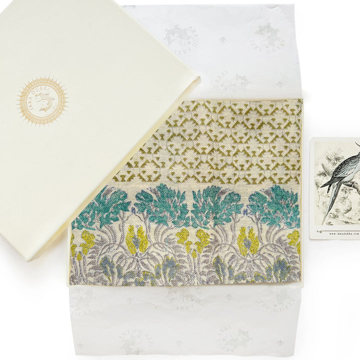 Cashmere Floral Ivory Scarf