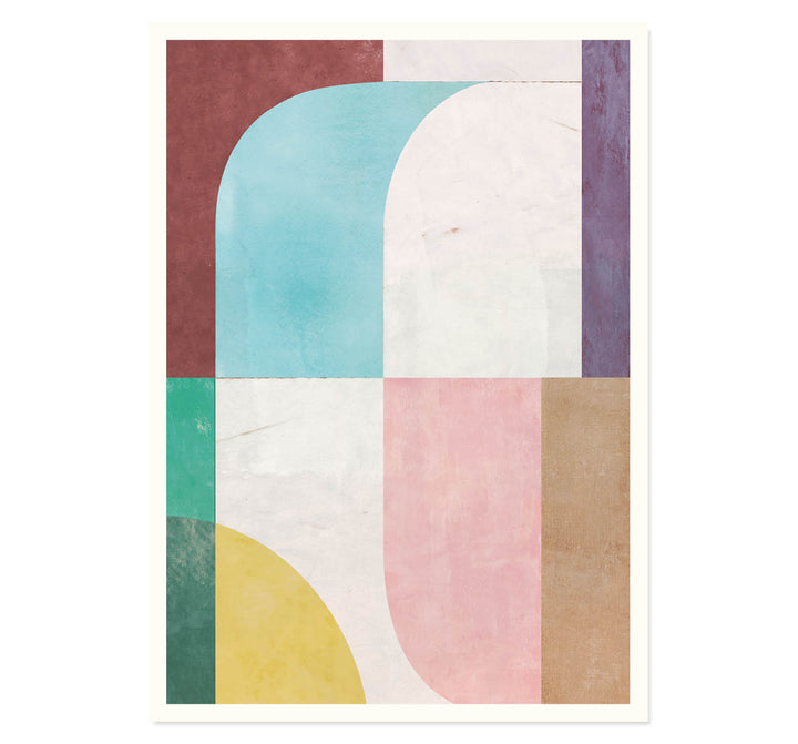 Pastel Archways Abstract Art Print