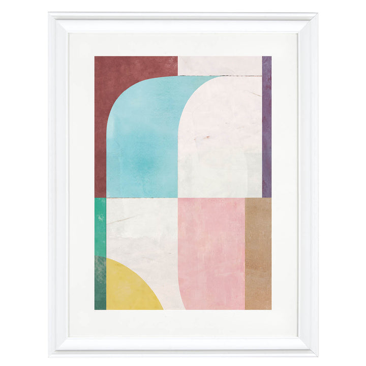 Pastel Archways Abstract Art Print