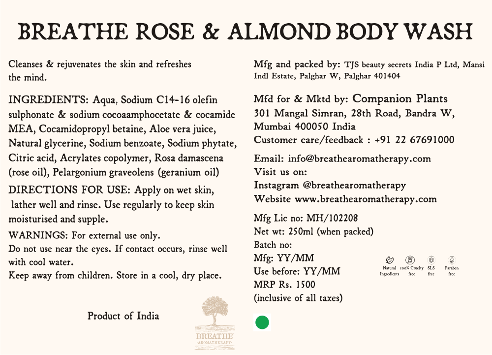 Rose & Almond Body Wash