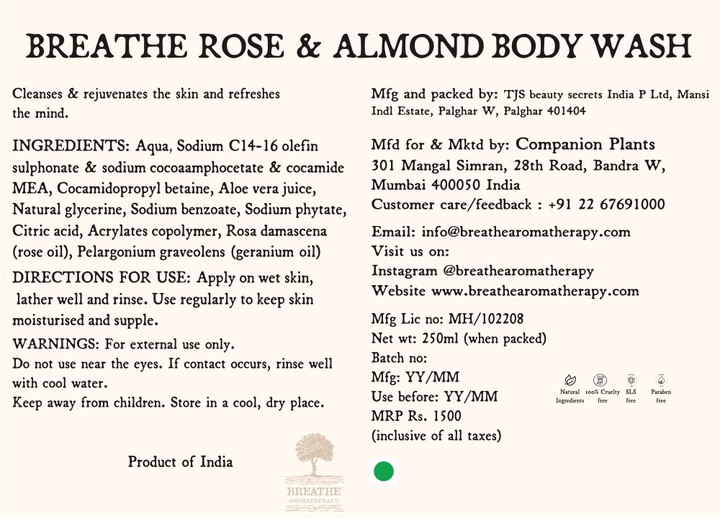 Rose & Almond Body Wash