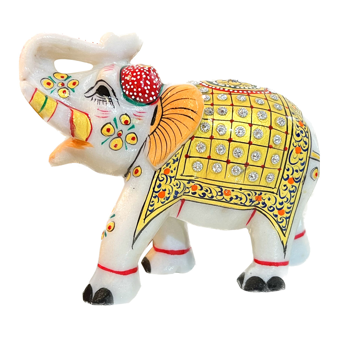 Bejewelled Marble Elephant