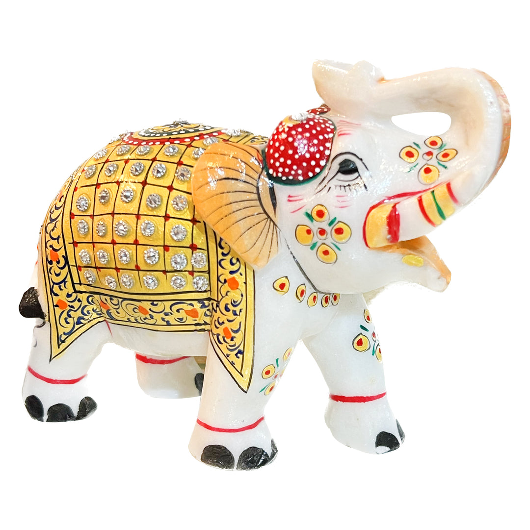 Bejewelled Marble Elephant