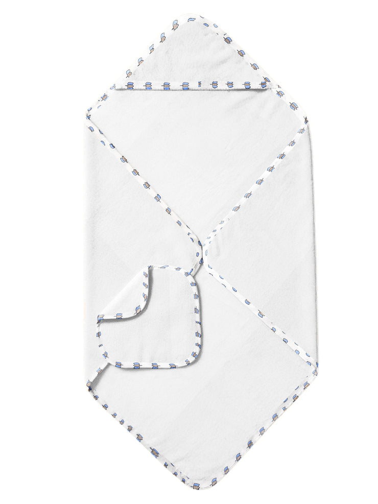 Organic Hooded Towel Set - Lotus Print
