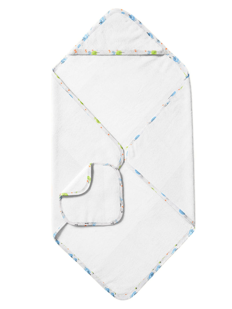 Organic Hooded Towel Set - Birdie Print