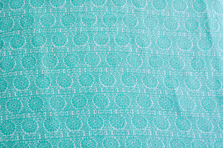 Organic Green Mehendi Print Junior Towel
