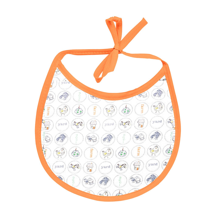 Organic Farm Print - Round Baby Bibs