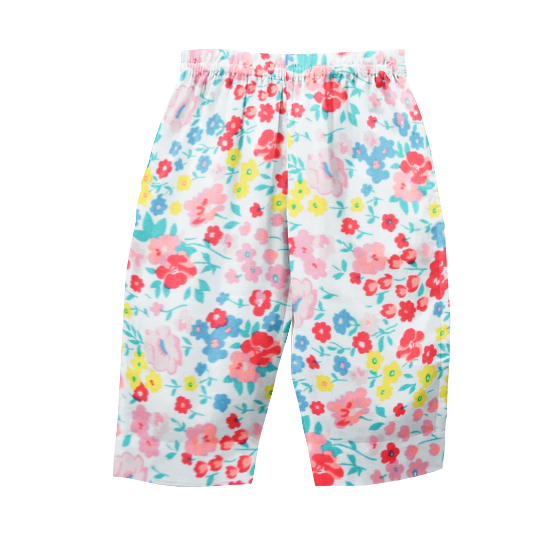Organic Full Sleeved Collared Pajama Set - Flower