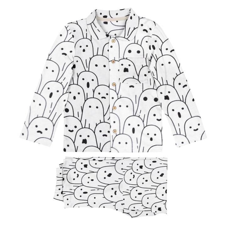 Organic Short Sleeved Collared Pajama Set - Casper
