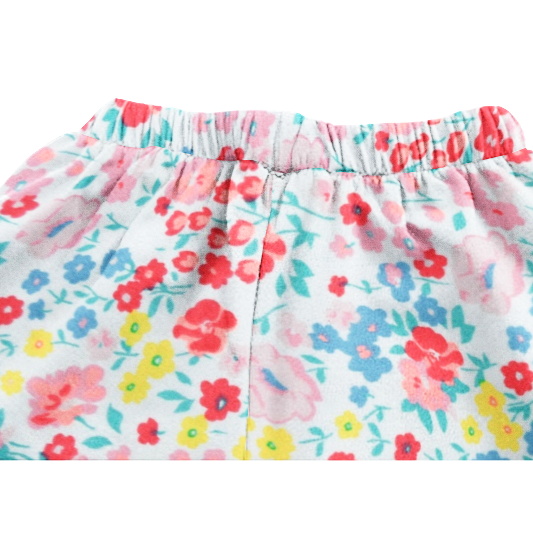 Organic Pajama Shorts Set - Flower