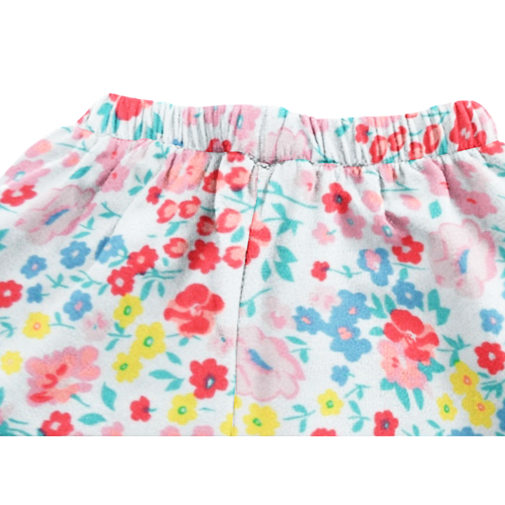 Organic Pajama Shorts Set - Flower