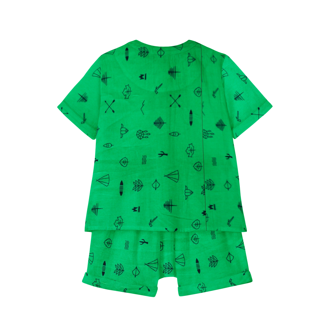 Organic Pajama Shorts Set - Line