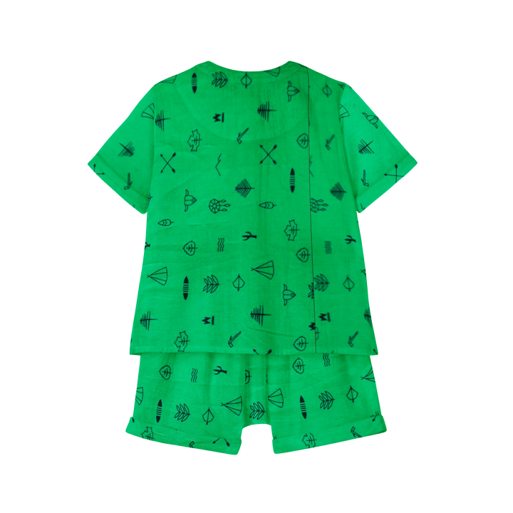 Organic Pajama Shorts Set - Line
