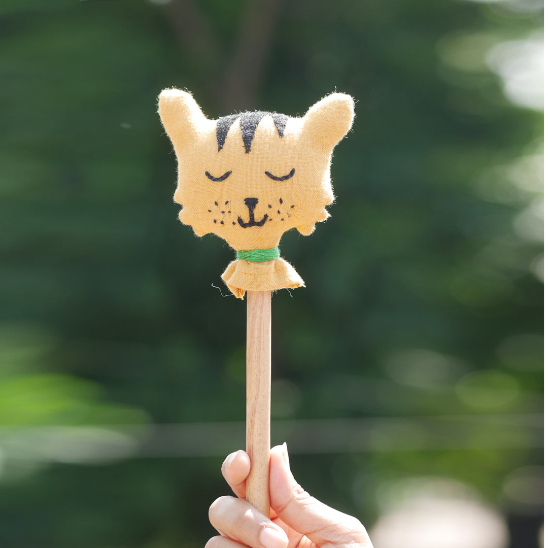 Tiger on stick