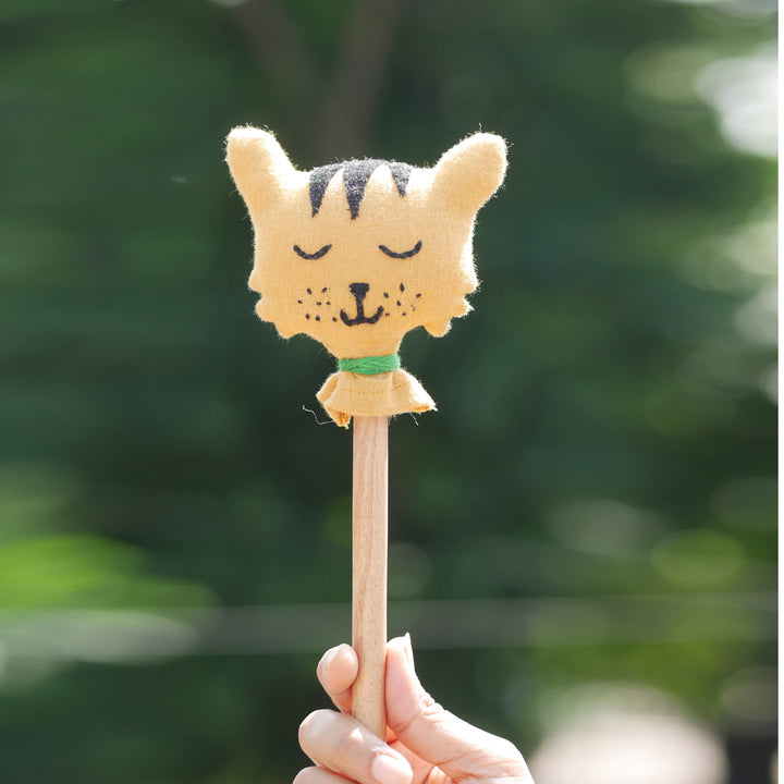 Tiger on stick