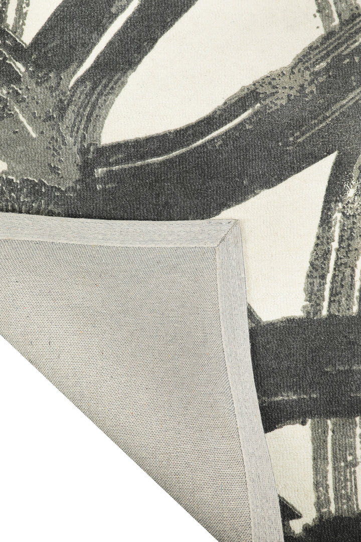 IVORY CHARCOAL GEOMETRIC CARPET