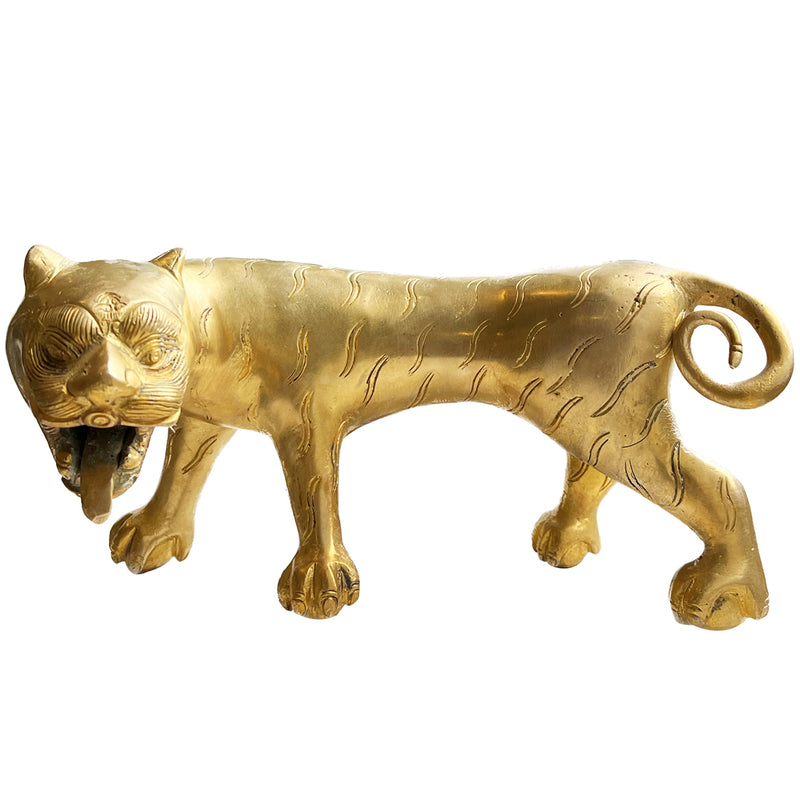 Brass Tiger Sculpture