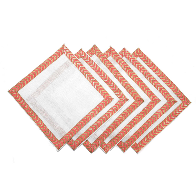 Cocktail Napkins - Block print