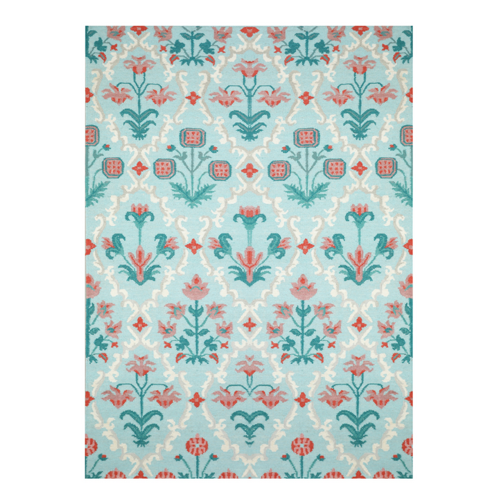 BLUE MULTICOLOR KILIM DHURRIE