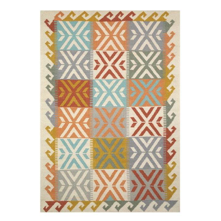 MULTICOLOR GEOMETRIC KILIM DHURRIE