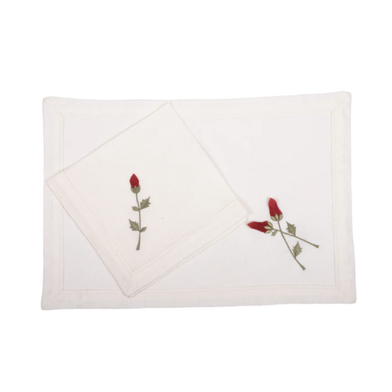 Placemats And Napkins - Rosebud