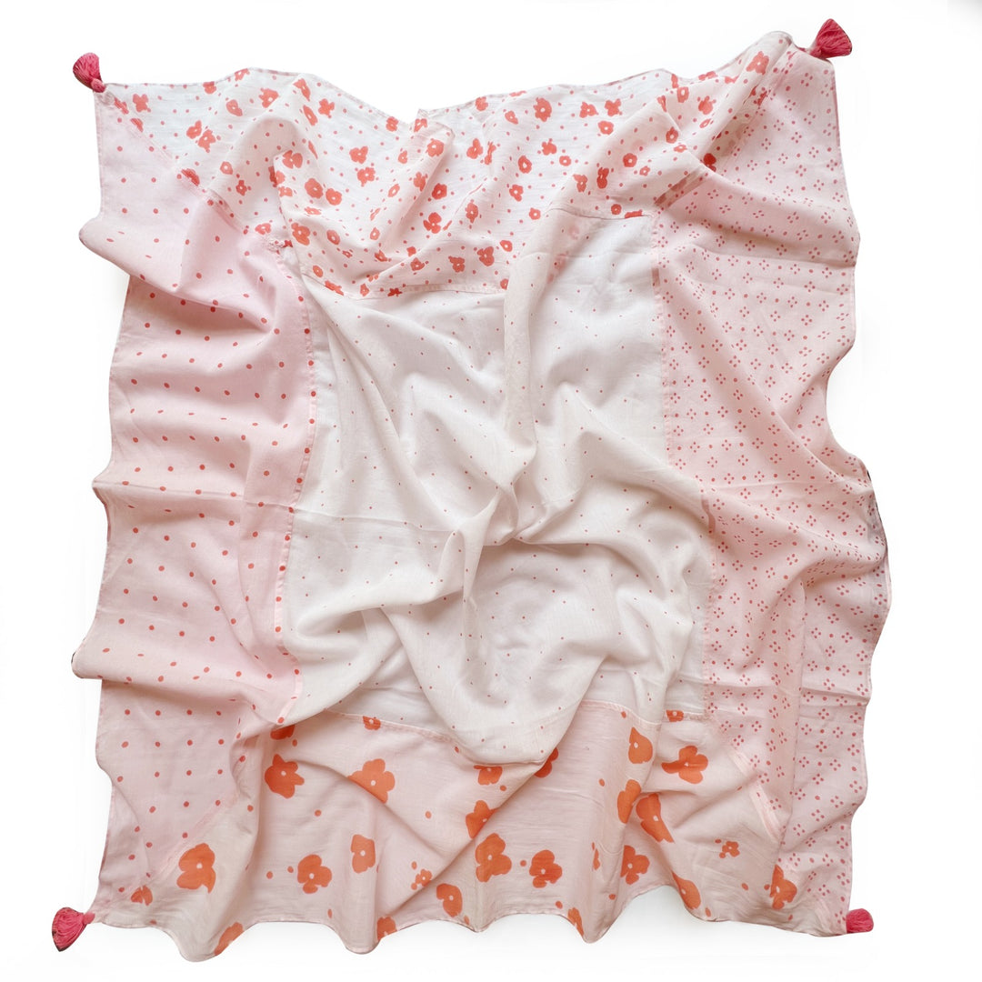 Coral Cotton Scarf