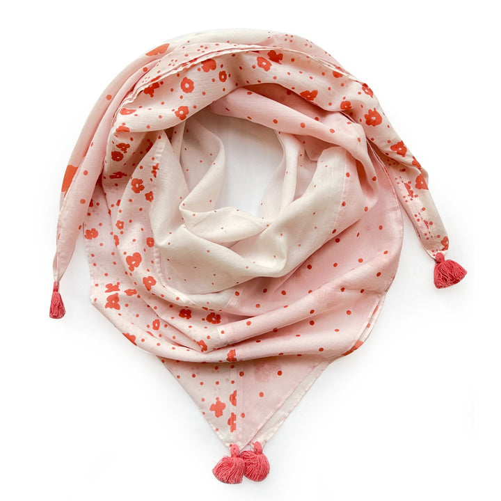 Coral Cotton Scarf