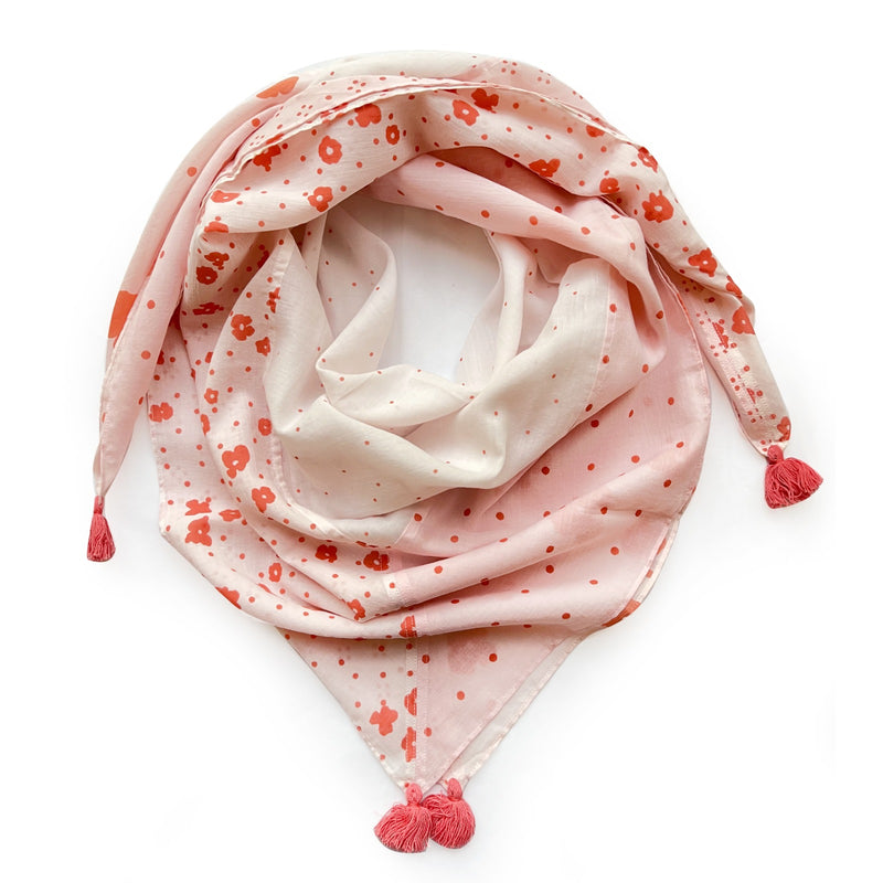 Coral Cotton Scarf