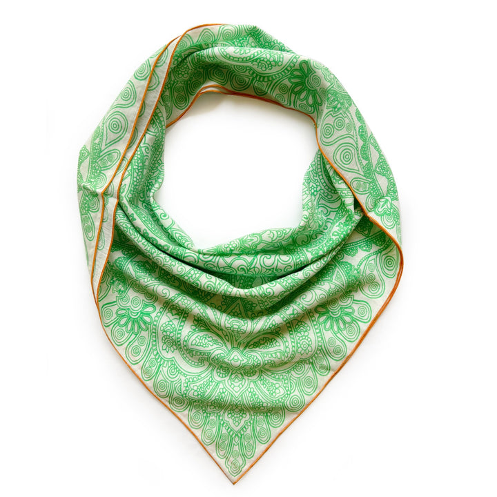 Seafoam Paisley Cotton Scarf