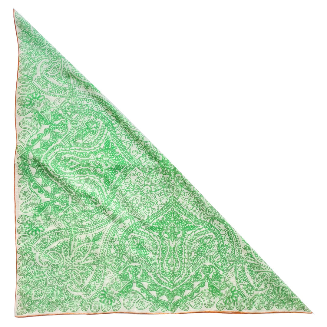 Seafoam Paisley Cotton Scarf