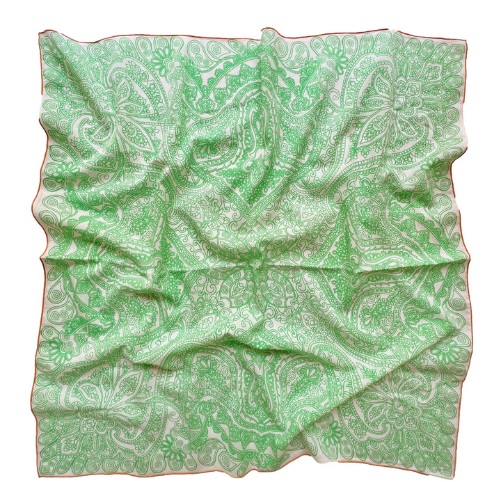 Seafoam Paisley Cotton Scarf