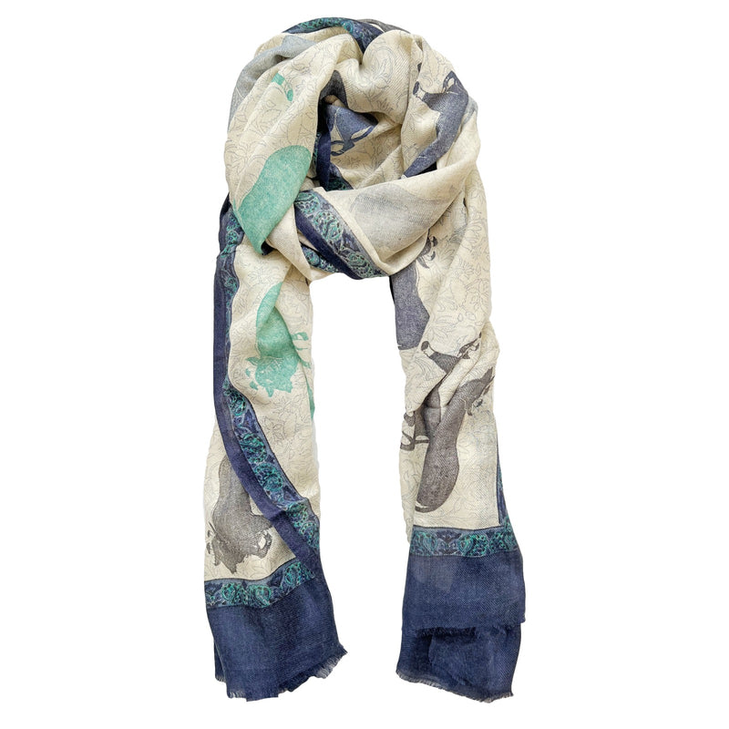 Palempore Slate Blue Stole