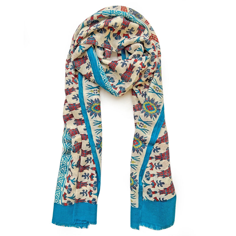 Palempore Azure Bloom Stole
