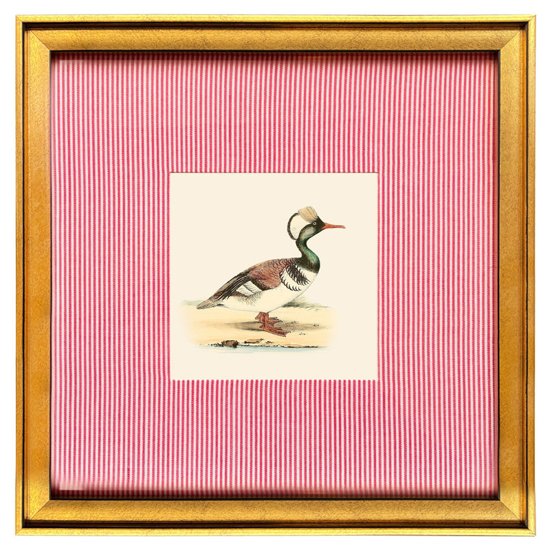 Feathered Duck Fabric Art Print