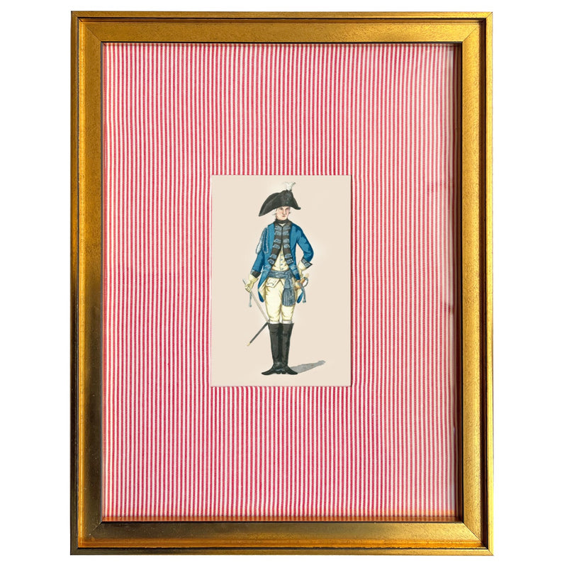 Blue English Guard Fabric Art Print